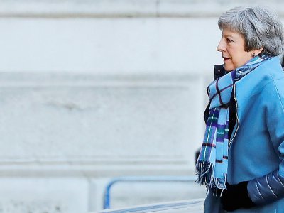 La Première ministre britannique Theresa May arrive au 10 Downing Street à Londres, le 28 janvier 2019 - Tolga AKMEN [AFP]