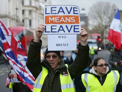 Des militants pro-brexit manifestent à Londres le 26 janvier 2019 - Daniel LEAL-OLIVAS [AFP/Archives]