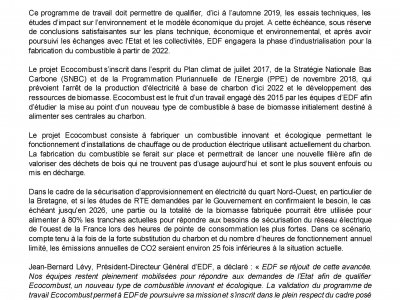 Communiqué EDF du 28 janvier 2019. - Gilles Anthoine