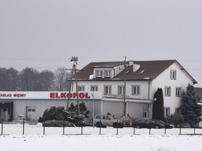 L'abattoir Elkopol à Kalinowo, dans l'ouest de la Pologne, d'où provient la viande illégale, le 1er février 2019 - Janek SKARZYNSKI [AFP]