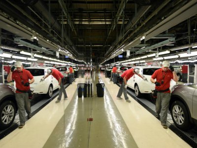 L'usine Nissan de Sunderland, en Grande-Bretagne, le 12 novembre 2014 - OLI SCARFF [AFP/Archives]