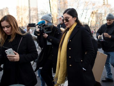 Emma Coronel, la femme d'El Chapo, arrive au tribunal de Brooklyn peu après le début des délibérations le 4 février 2019 à New York - Don Emmert [AFP]