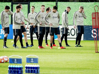 Les joueurs de l'Ajax Amsterdam lors d'une séance d'entraînement, le 12 février 2019 à Amsterdam - Robin van Lonkhuijsen [ANP/AFP]