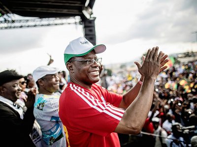Le principal opposant camerounais, Maurice Kamto, le 30 septembre 2018 lors d'un rassemblement à Yaoundé. - MARCO LONGARI [AFP/Archives]