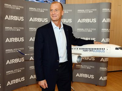 Tom Enders, le président exécutif d'Airbus, le 14 février 2019 à Blagnac, près de Toulouse - REMY GABALDA [AFP]
