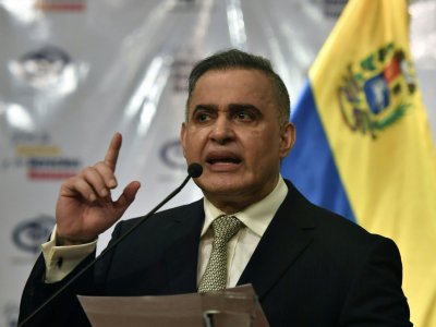 Le procureur général vénézuélien Tarek William Saab lors d'une conférence de presse, le 14 février 2019 à Caracas - YURI CORTEZ [AFP]