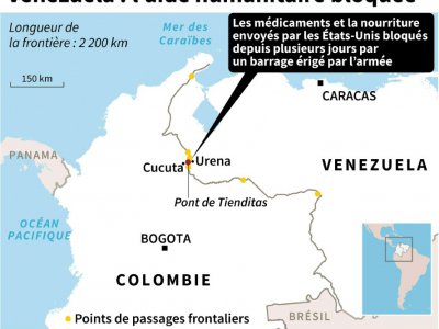 Venezuela : l'aide humanitaire bloquée - Nicolas RAMALLO [AFP]