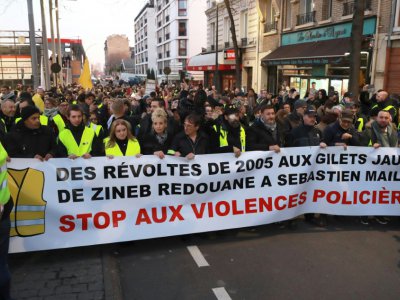 Manifestation contre les "violences policières", à Argenteuil, le 13 février 2019 - JACQUES DEMARTHON [AFP/Archives]