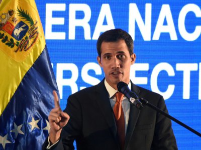 L'opposant Juan Guaido, le 15 février 2019 à Caracas - Juan BARRETO [AFP]