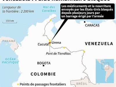 Venezuela : l'aide humanitaire bloquée - Nicolas RAMALLO [AFP]