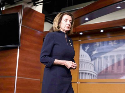 Nancy Pelosi, la présidente démocrate de la Chambre des représentants, le 14 février 2019 à Washington - ALEX WONG [GETTY IMAGES NORTH AMERICA/AFP/Archives]