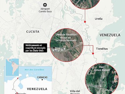 Venezuela : l'aide humanitaire à la frontière avec la Colombie - Nicolas RAMALLO [AFP]
