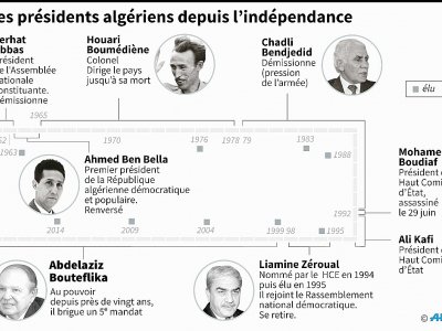 Les présidents algériens depuis l'indépendance - [AFP]