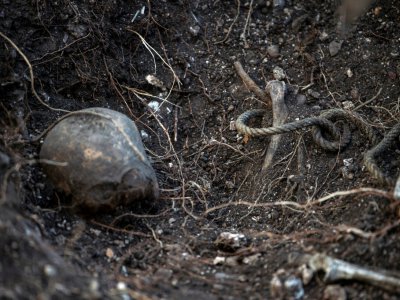 Restes humains trouvés à Huitzuco de los Figueroa, le 21 janvier 2019 - Pedro PARDO [AFP/Archives]