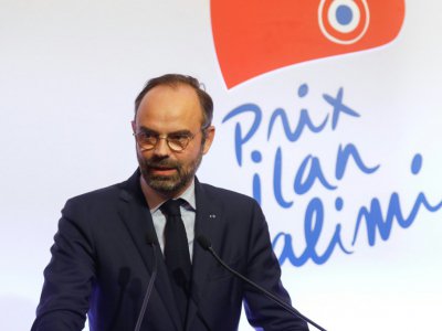 Le Premier ministre Edouard Philippe a décerné le 12 février 2019, pour la première fois au niveau national, un prix Ilan Halimi contre l'antisémitisme à Paris - CHARLES PLATIAU [POOL/AFP]