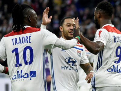 Les Lyonnais vainqueurs à domicile des Toulousains 5-1 en 27e journée de L1 le 3 mars 2019 - JEAN-PHILIPPE KSIAZEK [AFP]