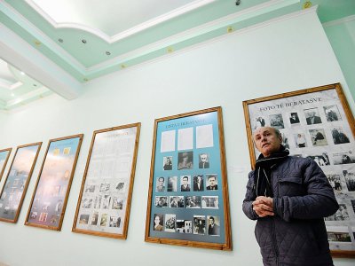 L'artiste Nazir Ago au "Musée Salomon", le 6 février 2019 à Bérat, en Albanie - Gent SHKULLAKU [AFP]