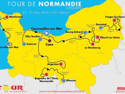 Le parcours 2019 du 39e Tour de Normandie - TDN