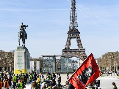 Nouvelle mobilisation de "gilets jaunes", le 17 février 2019 à Paris - ERIC FEFERBERG [AFP]