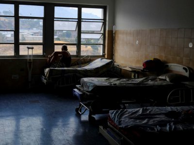 L'hôpital Miguel Perez Carreno à Caracas pendant la panne de courant, le 8 mars 2019 - MATIAS DELACROIX [AFP]