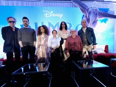 Les principaux acteurs du film "Dumbo" de Tim Burton, le 10 mars 2019 à Beverly Hills - Alberto E. Rodriguez [GETTY IMAGES NORTH AMERICA/AFP]