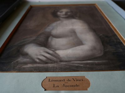 La Joconde nue, exposée le 11 mars 2019 au château de Chantilly - KENZO TRIBOUILLARD [AFP]