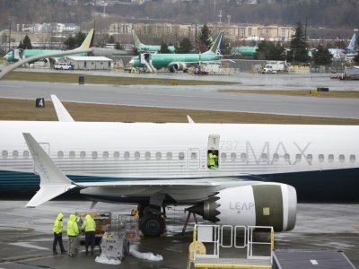 Un Boeing 737 MAX 9 sur le tarmac de la Boeing Renton Factory, à Renton dans l'Etat de Washington le 12 mars 2019 - Jason Redmond [AFP]