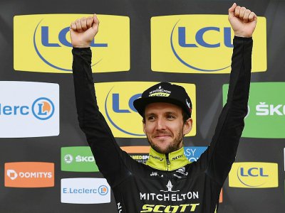 Le coureur de la Mitchelton Simon Yates vainqueur de la 5e étape de Paris-Nice à Barbentane, le 14 mars 2019 - Anne-Christine POUJOULAT [AFP]