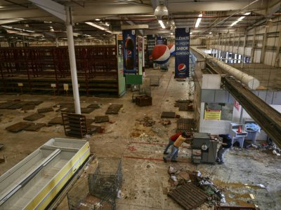 Un supermarché dévalisé à Maracaibo dans l'ouest du Venezuela, le 13 mars 2019 - JUAN BARRETO [AFP]