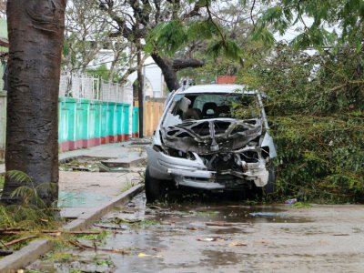 Le centre de Beira après le passage du cyclone Idai le 17 mars 2019 - ADRIEN BARBIER [AFP]