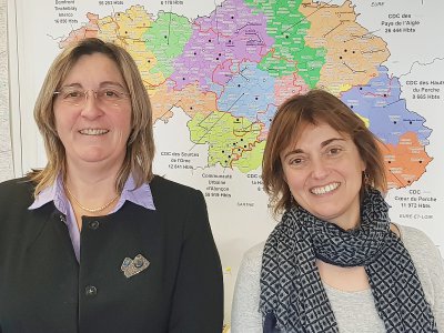 Françoise Moncada, Dasen de l'Orne et Isabelle Foret-Simon, secrétaire générale de l'Éducation Nationale dans ce département. - Eric Mas