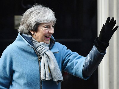 La Première ministre britannique Theresa May devant le 10, Downing Street, le 14 mars 2019 - Ben STANSALL [AFP]