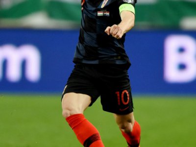 Luka Modric, le capitaine de la Croatie défaite 2-1 par la Hongrie, le 24 mars 2019 à Budapest - ATTILA KISBENEDEK [AFP]
