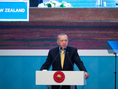 Le président turc Recep Tayyip Erdogan lors d'une réunion d'urgence de l'OCI, le 22 mars 2019 à Istanbul - Yasin AKGUL [AFP]