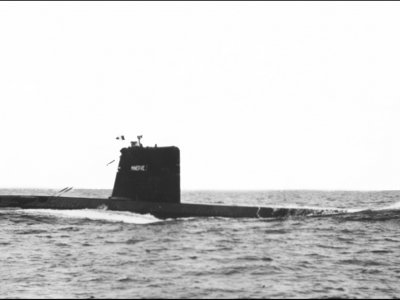 Photo non datee du "Minerve", un submersible de classe "Daphne" lors d'un exercice - STF [AFP/Archives]