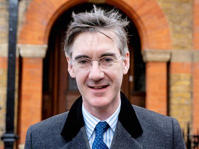 Le député conservateur Jacob Rees-Mogg, partisan d'un Brexit sans concession, le 13 mars 2019 à Londres - Niklas HALLE'N [AFP/Archives]