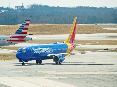 Un Boeing 737 MAX 8 de la compagnie Southwest Airlines sur le tarmac de l'aéroport de Baltimore, le 13 mars 2019 - Jim WATSON [AFP/Archives]