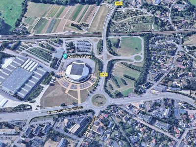Le futur palais des sports de Caen se situera à droite du Zénith - Google Maps