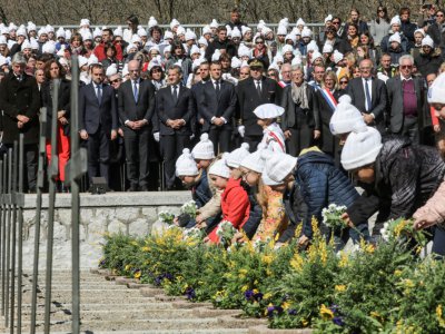 Cérémonie d'hommage aux résistants du plateau des Glières, le 31 mars 2019 - ludovic MARIN [POOL/AFP]