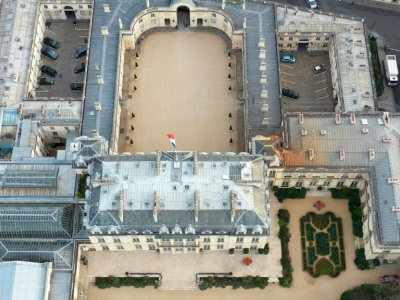 Vue aérienne du Palais de l'Elysée à Paris prise le 12 mars 2019 - Eric Feferberg [AFP]