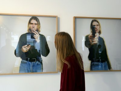 Kurt Cobain sur des clichés pris par le photographe Youri Lenquette, le dernier à l'avoir fait poser - BERTRAND GUAY [AFP/Archives]