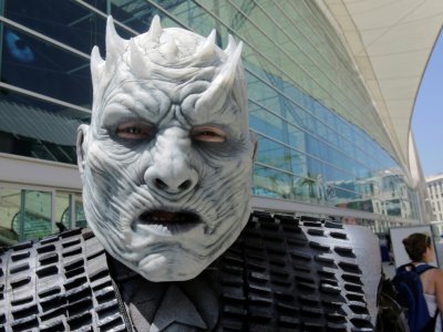 Un fan déguisé en Roi de la nuit, de "Game of Thrones", à San Diego (Californie) le 22 juillet 2017 - Bill Wechter [AFP/Archives]