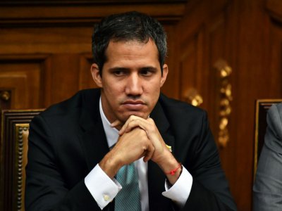 Juan Guaido à l'Assemblée nationale, le 4 avril 2019 à Caracas - Yuri CORTEZ [AFP]