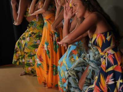 Le "ori Tahiti", danse traditionnelle, technique et codifiée, centrée sur d'amples mouvements du bassin, le 8 avril 2019 - ©Gregory Boissy [AFP]
