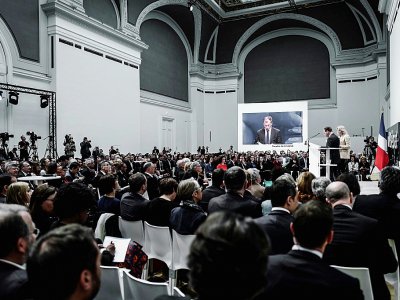La restitution officielle du grand débat, le 8 avril 2019 au Grand palais - Philippe LOPEZ [AFP]