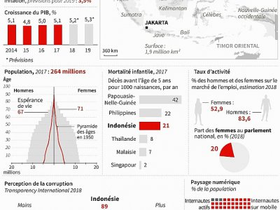 Fiche sur l'Indonésie, à l'approche des élections générales du 17 avril - [AFP]