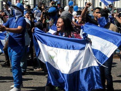 Opositores se manifiestan en contra del gobierno de Daniel Ortega en Managua, el 30 de marzo de 2019 - Maynor Valenzuela [AFP/Archives]