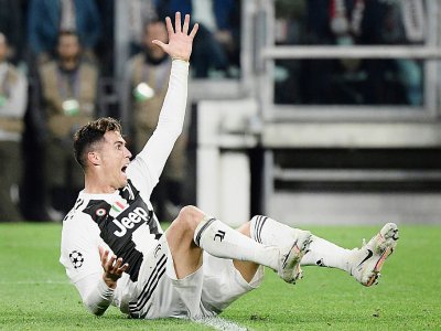 L'attaquant de la Juventus Cristiano Ronaldo lors de la défaite à domicile 2-1 face à l'Ajax Amsterdam en quarts de finale retour de Ligue des champions le 16 avril 2019 - Filippo MONTEFORTE [AFP]