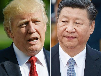 Les présidents américain Donald Trump (g) et chinois Xi Jinping - MANDEL NGAN, NICOLAS ASFOURI [AFP/Archives]