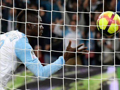 L'attaquant de Marseille Mario Balotelli buteur lors de la défaite à domicile face à Nantes en 34e journée de L1 le 28 avril 2019 - GERARD JULIEN [AFP]